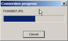 Conversion progress Conversion progress
