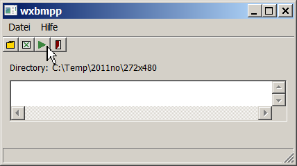 Toolbar-Button f&uuml;r Start der Konvertierung